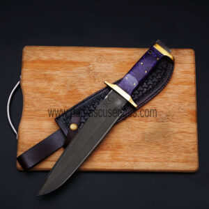 Hand-forged 15" blade with purple handle